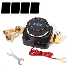 Battery Disconnect Switch with Digital Voltage Display: DC 5-60V Master Isolator