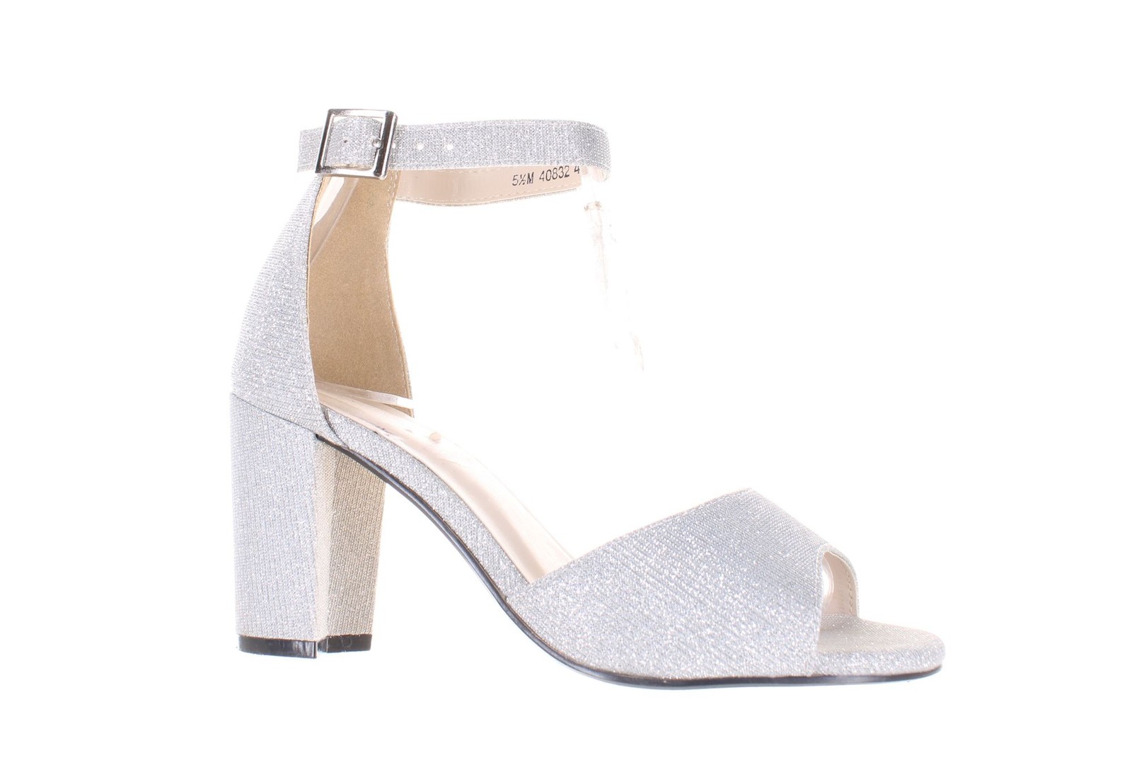 Benjamin Walk Women's Amaya Silver Ankle Strap Heels Size 5.5 7828328