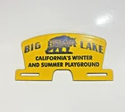 Vintage Big Bear Lake California Porcelain Enamel Sign Travel Americana 8x4