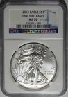 2013 EARLY RELEASE NGC MS70 AMERICAN SILVER EAGLE WG13