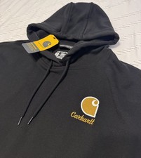 Carhartt Tencel Fiber Series Women  s Black Graphic Logo Hoodie Size Medium