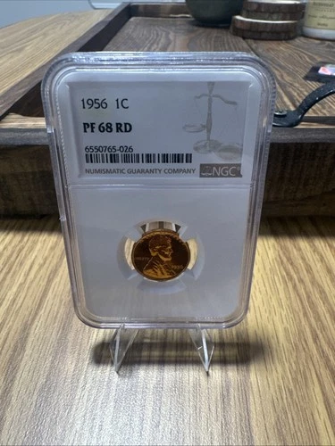 1956 Lincoln Wheat Cent Penny NGC PF68 RD Proof 1C