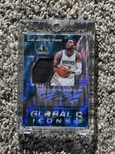 Panini Spectra Global Icons Karl-Anthony Towns Neon Blue /99 Auto Timberwolves