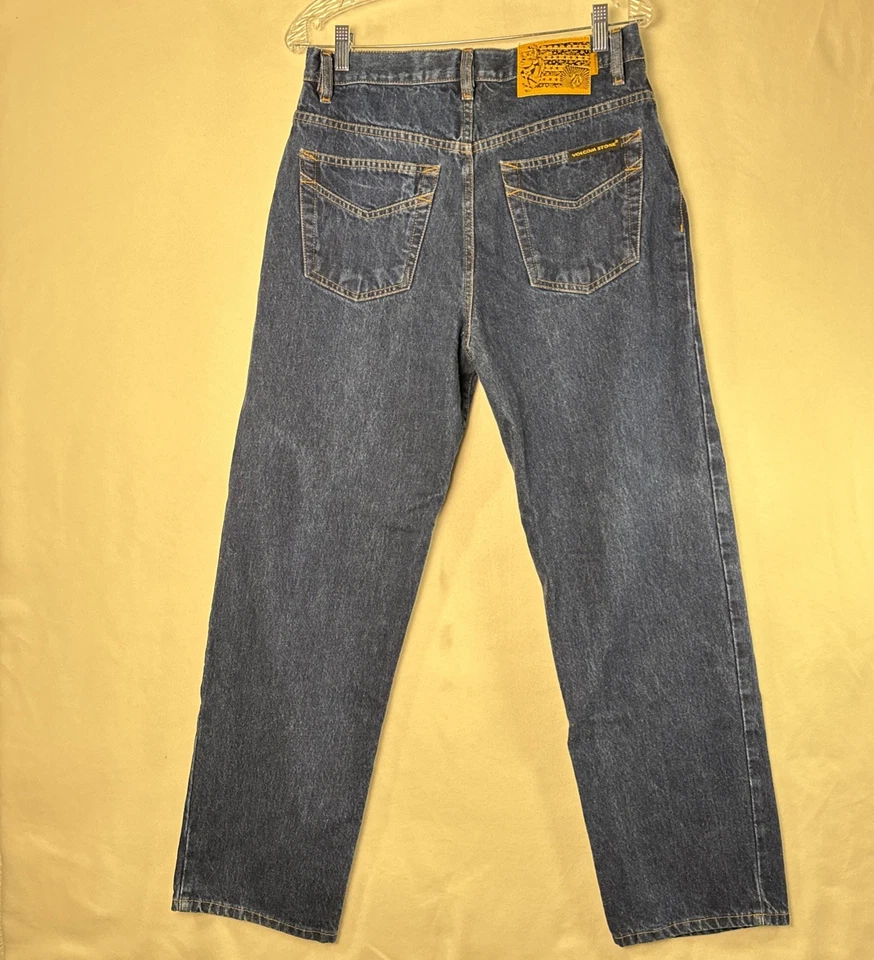 Volcom Mens Jeans 34x32 Dark Wash 100% Cotton Relaxed Fit - Image 2 of 4