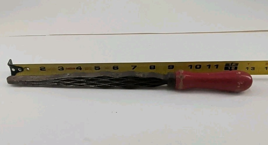 Shinto Double Sided Woodworking Saw-Rasp Course And Fine with Wood Red Handle