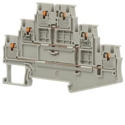 1Pc PHOENIX CONTACT - IC 3213713 Term Block DIN-Rail 3Level Feed-Thru Push-