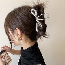 Metal Silver Hair Clips Claw for Women Thick 1 Count Pack of 1 ,