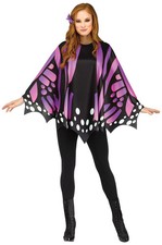 Purple Butterfly Wing Poncho Adult Costume