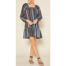 NWT Outerknown Miro Dress Women's Small Tiered Organic Cotton Old Money Luxury