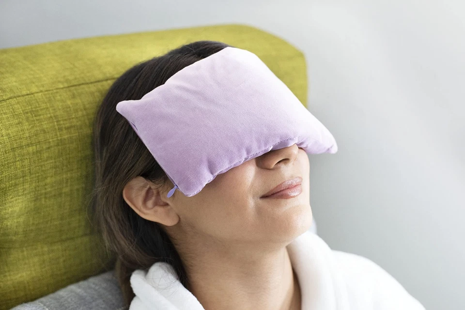 Aromatherapy Lavender Eye Pillow Relaxation Mask Velvet - Image 3 of 4
