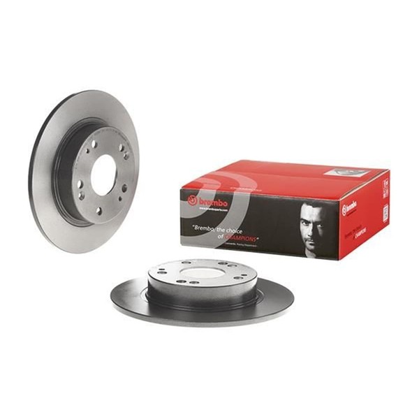 2X Brembo Bremsscheiben 260Mm Voll Hinten Passend FÜR Honda Civic-image