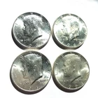 1964  Kennedy Half Dollars Lot Of 4 90% Silver  Fresh & Clean Bright Minty  BOOM