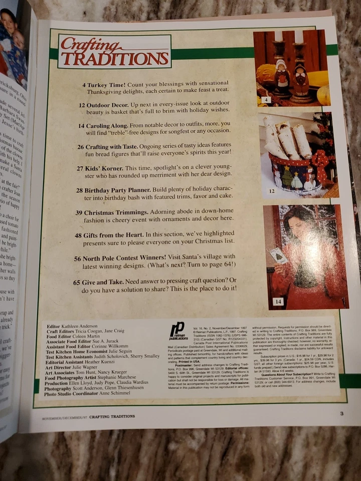 Lot Of 3 Crafting Traditions Magazines Nov/Dec '97 And '98, Jan/Feb '99 - Image 3 of 4