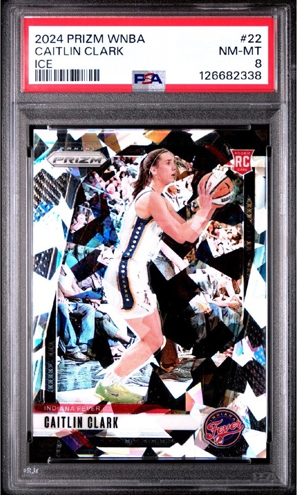 2024 Prizm WNBA Caitlin Clark Ice #22 PSA 8 NM-MT RC ROOKIE B2