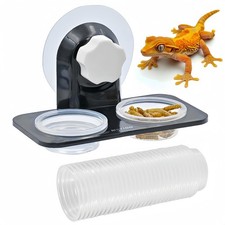 MRTIOO Crested Gecko Feeding Ledge Non-Suction Cup , with 30 30cups Ledge