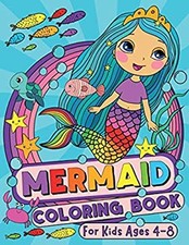 Mermaid Coloring Book for Kids Ages 4-8 Paperback Silly Bear