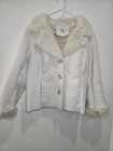 VTG Coldwater Creek Short Jacket, Suede-Like, Faux Fur Lined,  Size Petite L