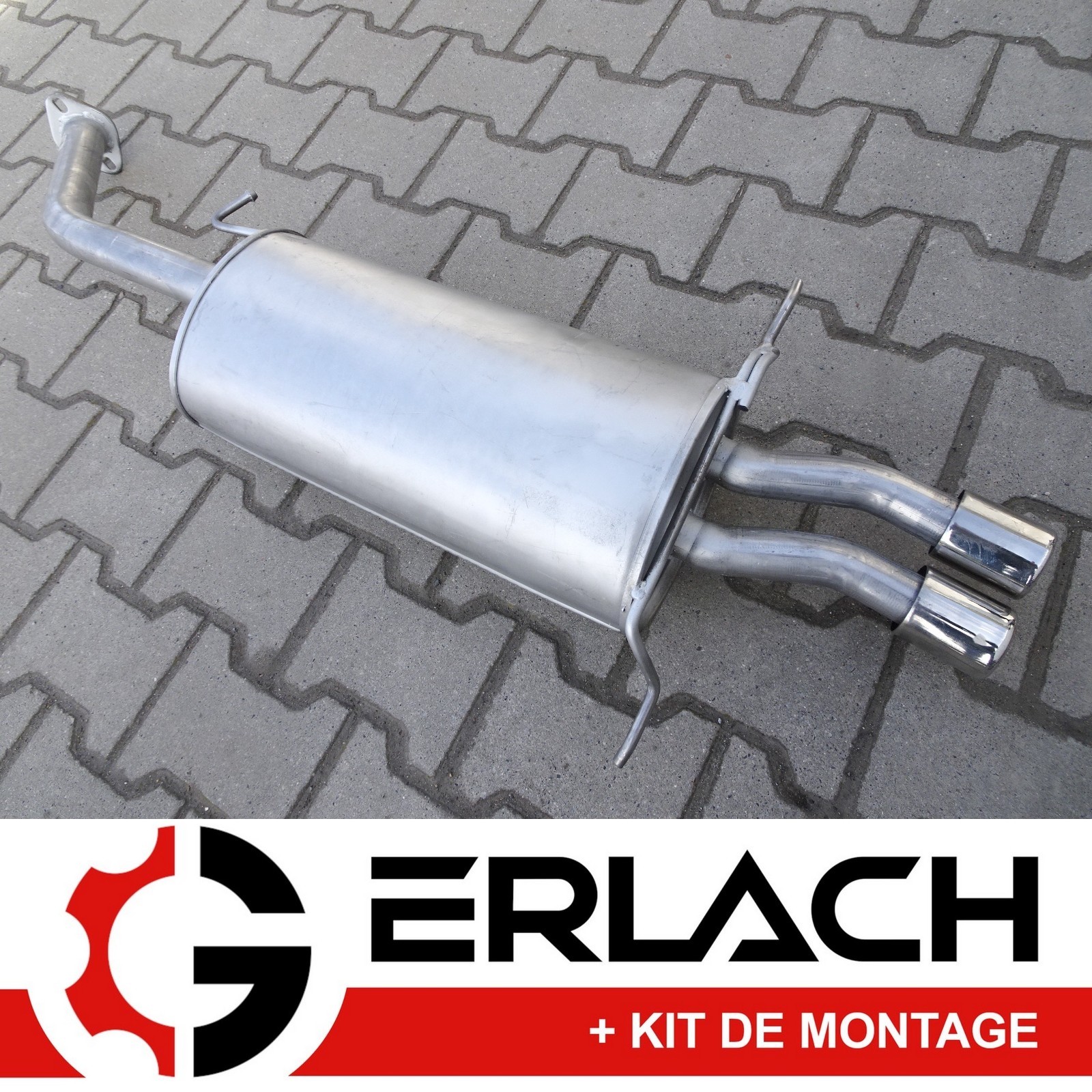 Silencieux arriere pour Mazda MX6 Coupe 2.5 V6 de 1991 a 1996 - Echappement en acier