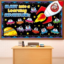 Outer Space Bulletin Board Set Blast into A Learning Adventure Classroom Bull...