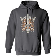 Skeleton Pumpkins Funny Spooky Horror Vintage Design Unisex Hooded Sweatshirt