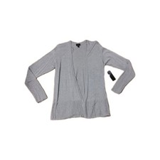 NEW Worthington Sweater Open Front Cardigan Womens Size Medium Lite Heather Gray