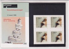 SA26c Netherlands 1998 Gratulation Stamp - Self-adhesive, presentation pack
