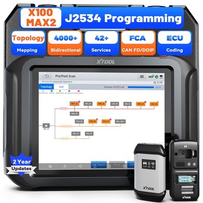 XTOOL X100MAX2   Fahrzeug-Key-Programmiergerät mit J2534-ECU-Programmierfunktion