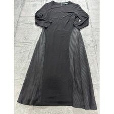 Lauren Ralph Lauren Black Maxi Dress Womens 12 Long Sleeve Formal Evening