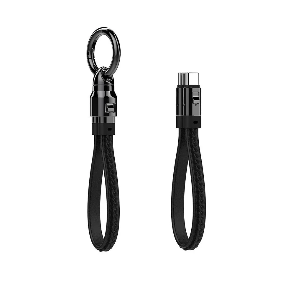 Portable USB-C Keychain Cable 240W 5A Fast Charger Type-C Short Charging Cord - Image 4 of 4