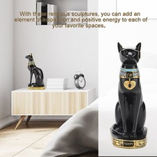 .Egyptian Cat Resin Statue Figurine Household Room Ornament Crafts Gifts Home