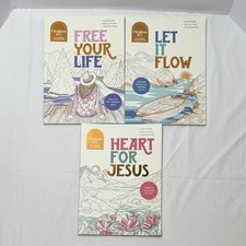 Set of 3 Christian Life Coloring Collection Books Adult Scripture Reflection