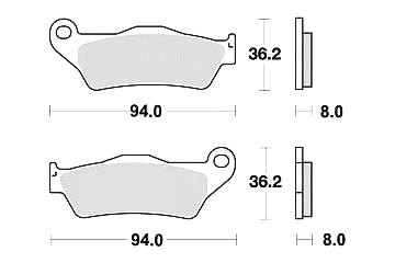 Bremsbelag HUSABERG FE + E + E / S 350 390 400 450 570 ENDURO