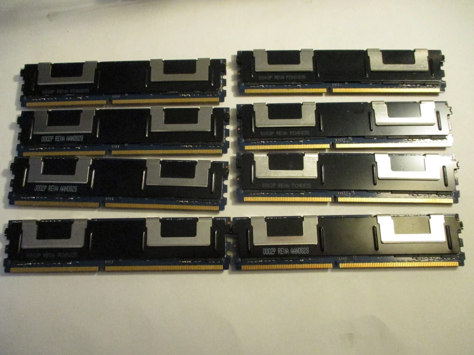 Nanya Lote 32GB (8 x 4GB) PC2-5300F Memoria de Servidor ECC Completamente Buffer DDR2 667Mhz Foto 2 de 2