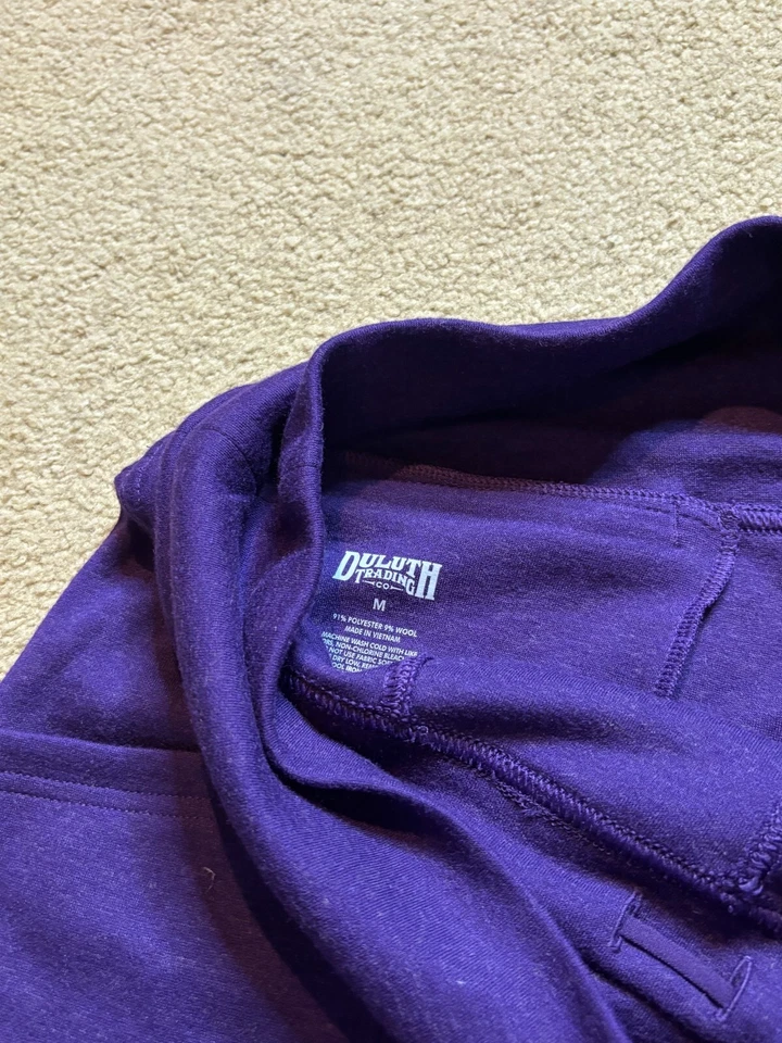 DULUTH TRADING CO Falda Plegable Embalable Lana Jersey Tejido Elástico Mini Púrpura M Foto 4 de 4