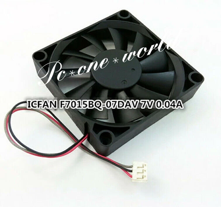 ICFAN F7015BQ-07DAV 01 DC7V 0.04A 7CM 7015 3-pin cooling fan 70x70x1.5mm - Bild 2 von 4