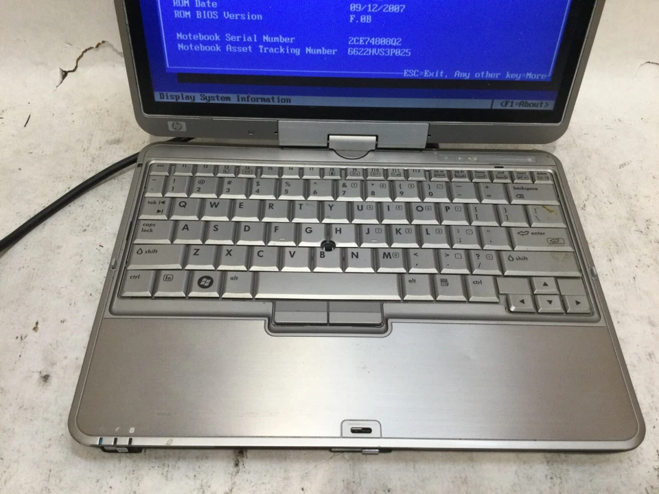 HP Compaq 2710p 12.1” / Intel Core 2 Duo U7500 @ 1.06GHz / (MISSING PARTS!) -MR - Image 2 of 4