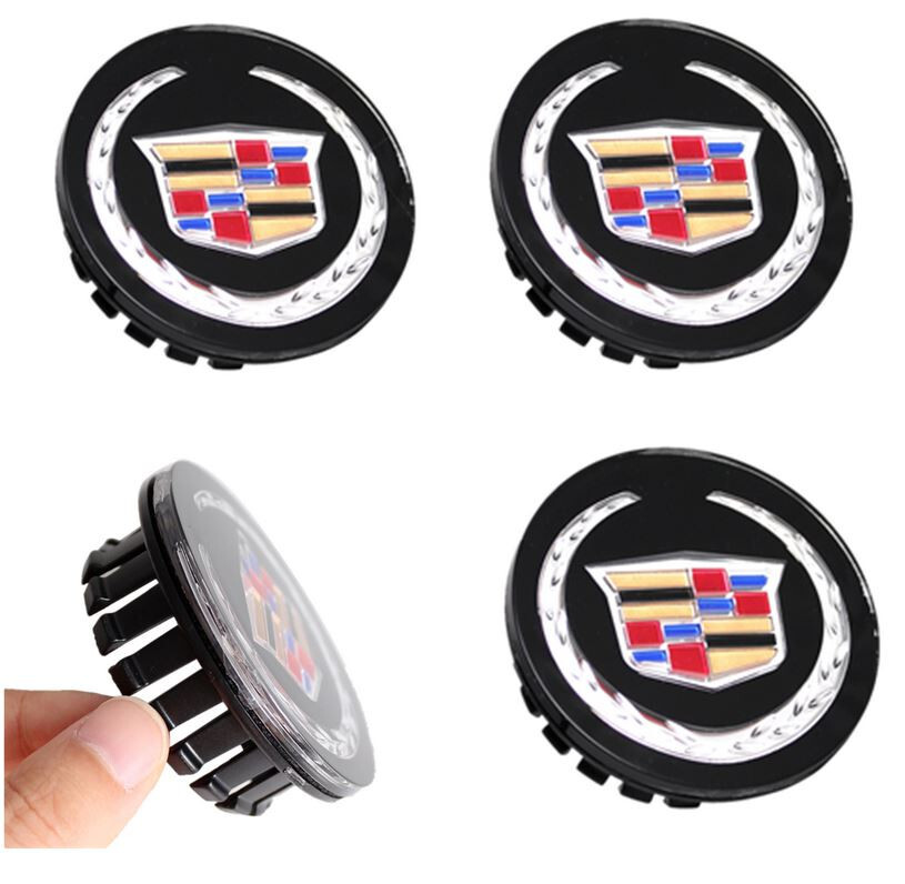 4pcs For Cadillac 2.64'' Wheel Center Caps Hubcaps Rim Cap Emblem Badge