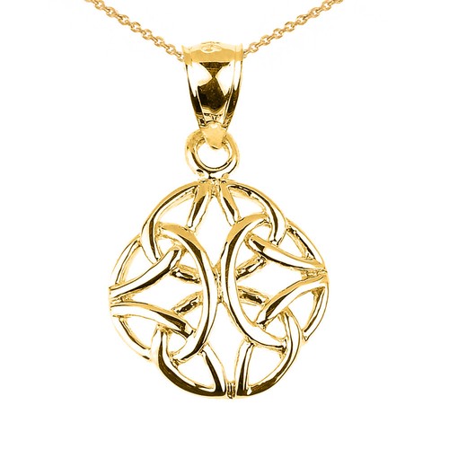 Solid 10k Yellow Gold Celtic Trinity 