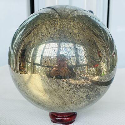 Natural Chalcopyrite Quartz Crystal Ball Energy Reiki Healing 4100G