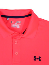UNDER ARMOUR PERFORMANCE GOLF POLO SHIRT MEDIUM FLUORESCENT HOT PINK DAY GLOW