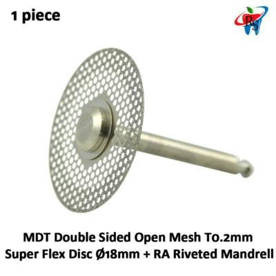 MDT Extra Fine Double Sided Open Mesh Diamond Coating Disk Ø18mm T0.2mm Mandrel