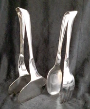 2 Piece Set Sambonet Multipurpose Tongs & Vegetable / Meat Tongs Made in Italy