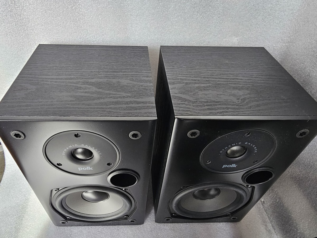 Polk Audio T15 Home Theater Bookshelf Speakers - Black, Pair