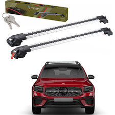 Roof Racks Crossbars For Mercedes GLS X166 2017-2019 Gray Aluminum Lockable