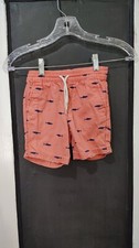 Boys old navy salmon colored shorts with shark design size 3t