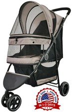 Cochecito De 3 Ruedas Para Perros Y Gatos, Ligero, Plegable, Port til Y Compacto