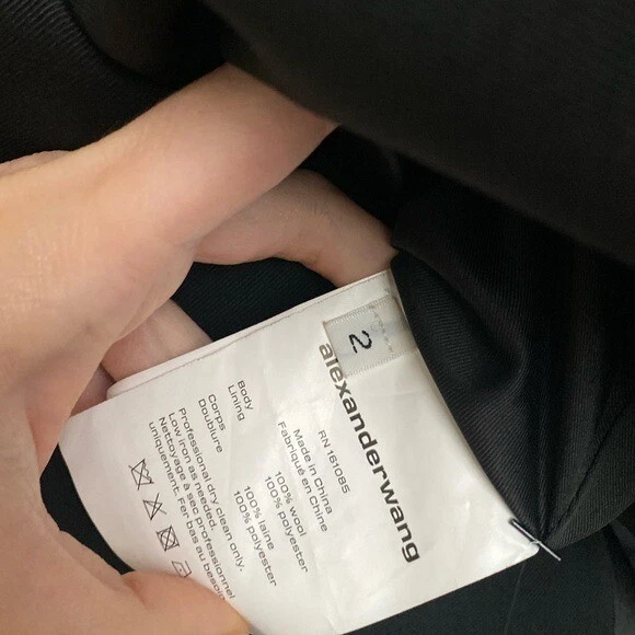 Abito su misura senza maniche Alexander Wang nuovo senza etichette con logo ricamato 2 $895