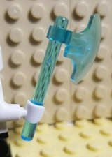 LEGO Minifigure Axe Trans Blue Energy Weapon Castle Blade Battle Castle Hobbit