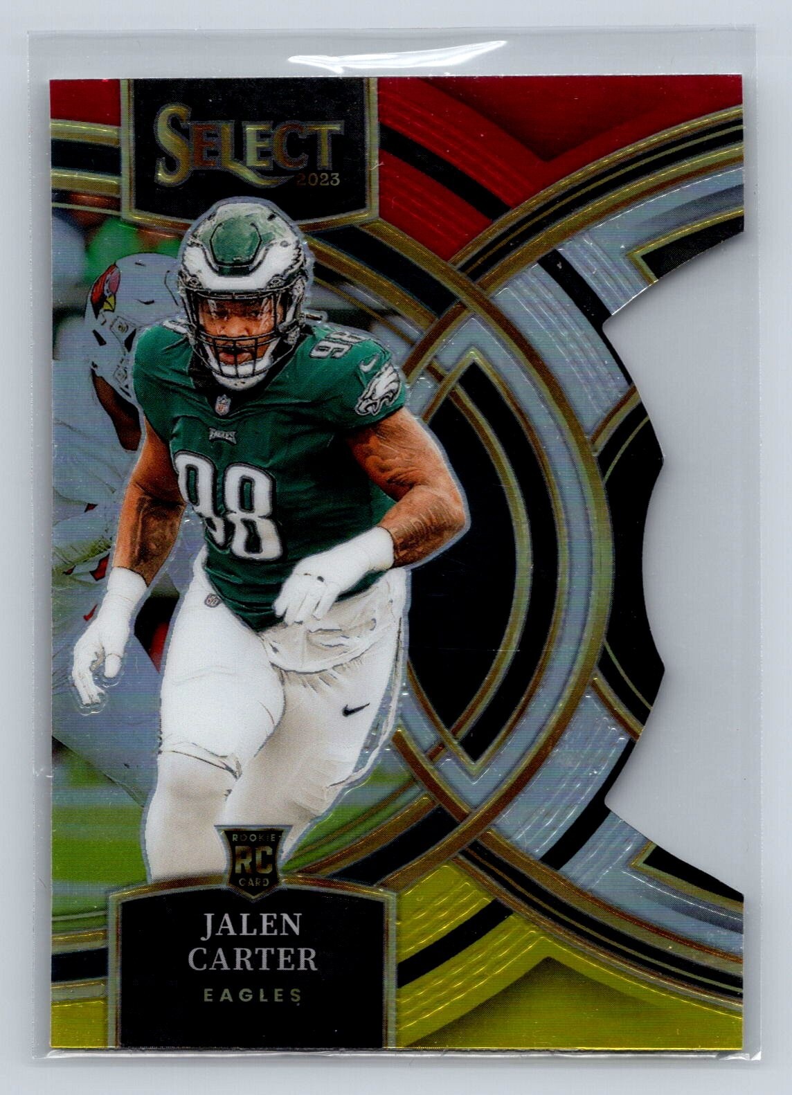 2023 Panini Select Jalen Carter Red Yellow Die-Cut Rookie 171