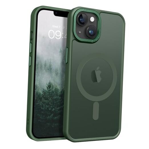 for iPhone 14 Plus Case, iPhone 14 Plus Magnetic Phone Dark Green